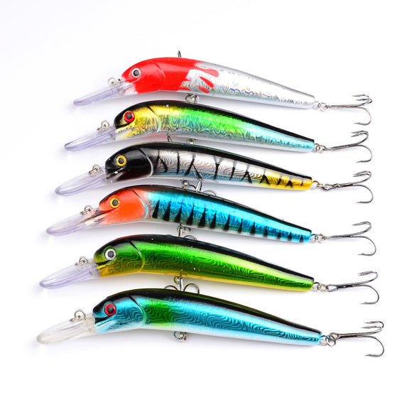 Proberos 6 PCs 17.2g 14.5cm Fishing Lure Minnow Bait Hard Lure Bait Fishing Tackles