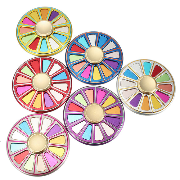 Aviation Aluminum Alloy Colorful Circular Color Palette Finger Spinner