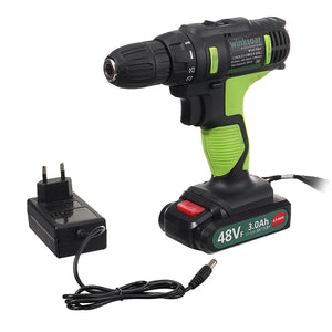 48VF Cordless Impact Lithium Electric Drill 2 Speed Electric Hand Drill LED lighting 1/2Pcs Large Capacity Battery 25+1 Torque Rechargable Screw Driver Drill