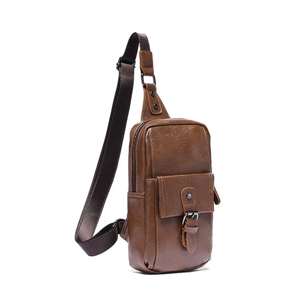 Men Retro Fashion Chest Bag Riding Bag Shoulder Crossbody Bag