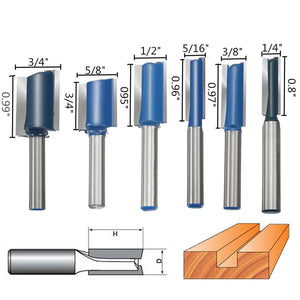 6pcs 1/4 Inch Shank Router Bit Set Wood Working Cutter