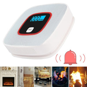 LCD Display Carbon Monoxide Detector Alarm Sensor Poisoning  CO Tester Human Voice Warning Detector For Alarm System