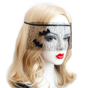 Halloween Costume Black Bat Net Yarn Mask Toys for Masquerade Ball Party