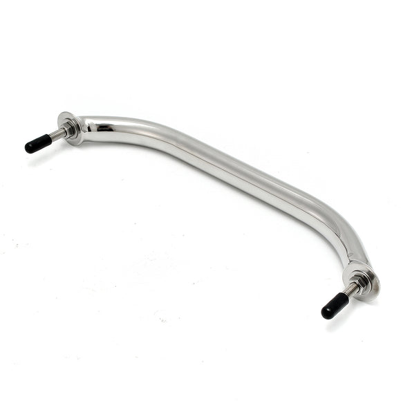 316 Stainless Steel Oval Grab Handle 12 Inch Marine Boat Yacht Polished Handrail with Stud