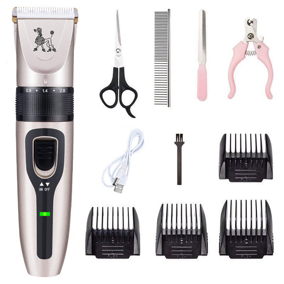 C-350 Rechargeable Pet Dog Cat Grooming Clippers Hair Trimmer Groomer Shaver Quiet Clipper