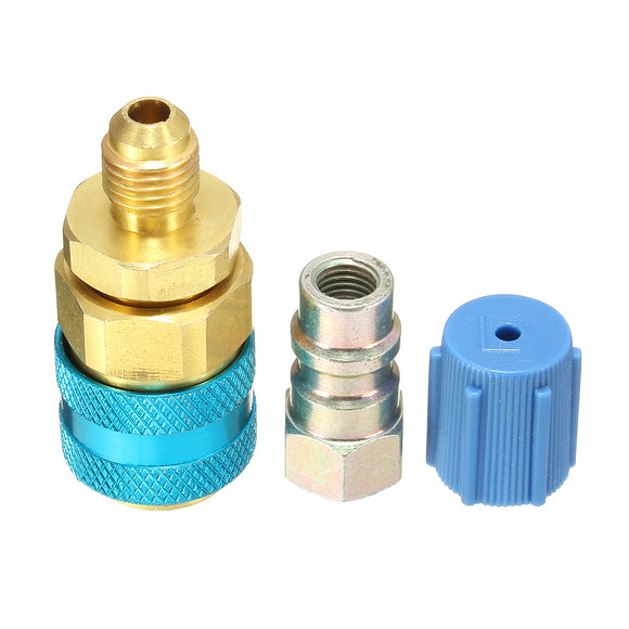 Car Air Conditioner Red High and Blue Low R134A Quick Coupler Adapter