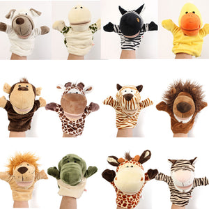 Cute Cartoon Animal Doll Children Kid Gloves Hand Puppet Fingers Velour Soft Plush Speaking Story