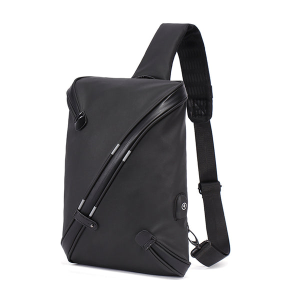 Men Designer Chest Bag Causal Crossbody Bag Antitheft Bag with USB Charging Port