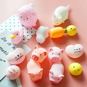 New Squishy Pink Pig Cartoon Soft Cute Animal Squeeze Sound Squeezing Called Slow Rising Decompression Toy