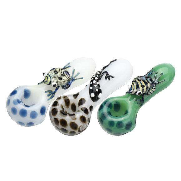 3 Types Creative Animal Pipe Lizard H ookah Glass Pipe  Glassware Water Smoking Filter Pipe for T obacco Herb