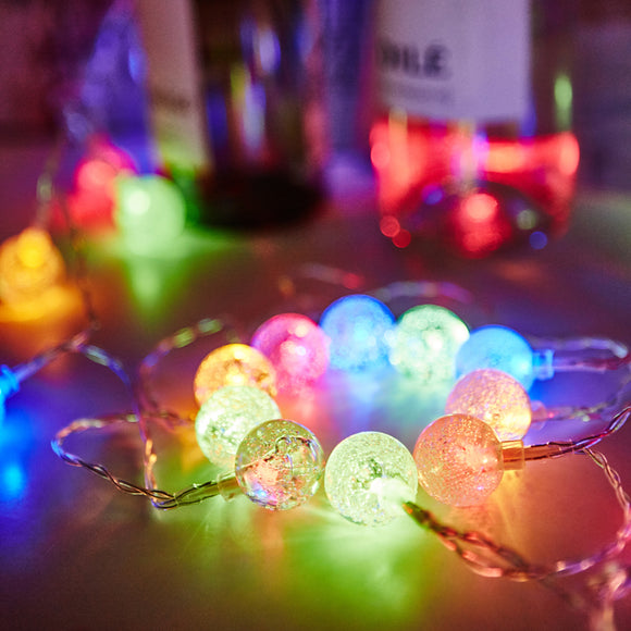 KCASA 2M 20 LED Bubble Ball String Lights LED Fairy Lights for Festival Christmas Halloween