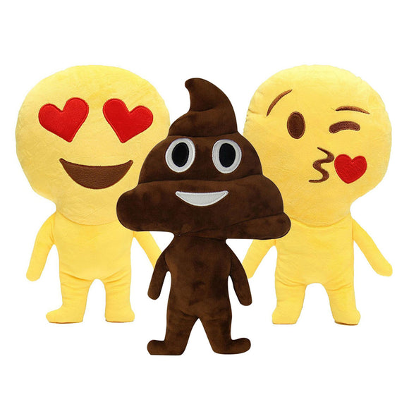 Cute Emoji Poo Throw Pillows Cushion Stuffed Plush Doll Toys Home Sofa Decor