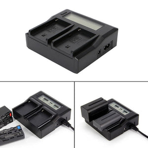 Ruibo Fast Quick Dual Battery Charger For Sony NP-F970 NP-F770 F750 F550 F960