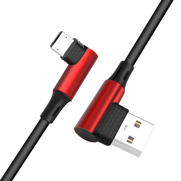 Bakeey 90 Degree Reversible 2.4A Micro USB Charging Data Cable 3.28ft/1m for Xiaomi Redmi Note 5