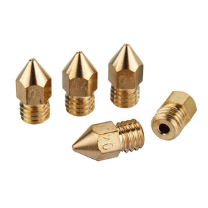 5PCS 1.75mm/0.4mm Copper MK8 Thread Extruder Nozzle For 3D Printer