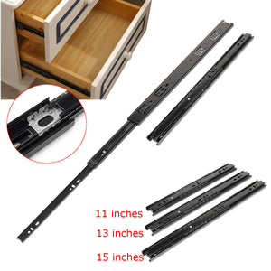 2pcs Telescopic Metal Ball Bearing Metal Slides Runner for Roller Drawer