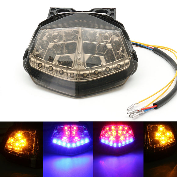 Smoke Brake Tail Light Turn Signals LED Integrated For Kawasaki Ninja 250R EX250