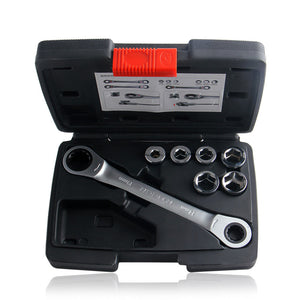 R'DEER Socket Wrench Set Universal Ratchet Wrench Double End Socket Adapter