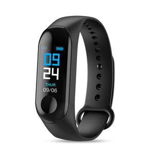 Bakeey M3 Waterproof Heart Rate Blood Pressure Monitor Camera Control USB Charging Smart Watch