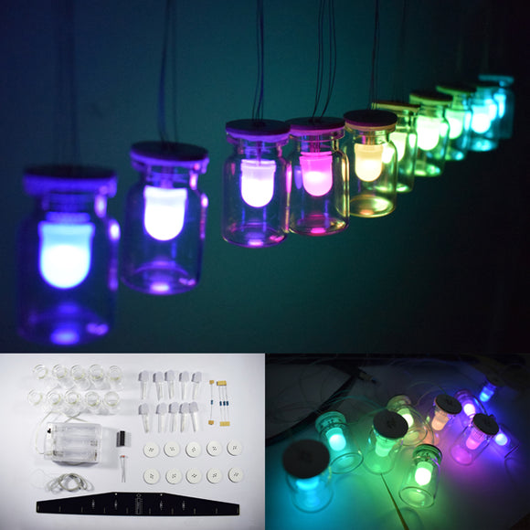 DIY Aurora RGB Full Color LED Glass Wind Chimes Hanging Lamp Kit