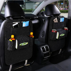 Car Seat Back Storage Bag Hanger Black Seat Cover Organizer Multifunction Vehicle Storage Bag