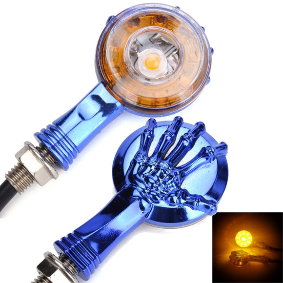 12V Motorcycle 10LED Turn Signal Light Indicators Skull Claw For Honda Suzuki