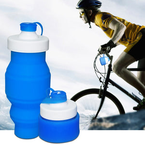 Honana CF-FB03 18oz Collapsible Silicone Travel Water Bottle Leak-proof Fitness Unisex Sport Kettle