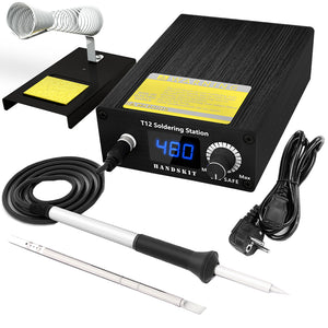 Handskit T12 Soldering Station Infrared Soldering Station Portable BGA Rework Station with Soldering Tips Welding Tools