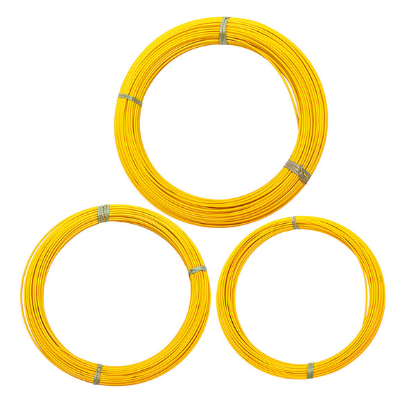 6mm x 70/100/150m Fiberglass Cable Puller Wire Fish Tape Conduit Duct Rodder Yellow