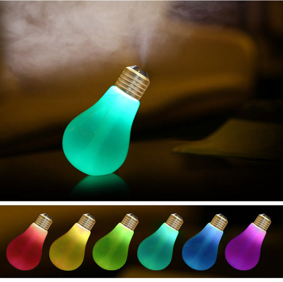 Usb Colorful Matt Surface Bulb Shape Air Humidifier Diffuser Stone Decoration Creative Design