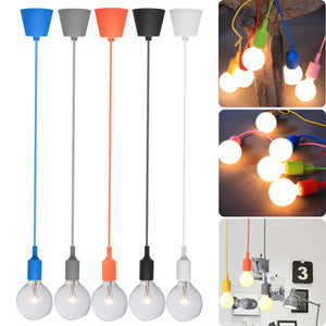 60W Modern Ceiling Fabric Cable Pendant Light Holder E27 Bulb Lamp Fitting