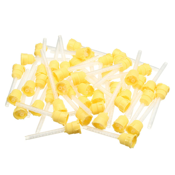 50pcs Disposable Dental Tools Impression Mixing Tip 3.5mm Silicone Rubber 1:1 Ratio