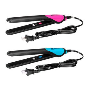 100V-240V 2 In 1 Professional Hair Straightener Curler Crimper Ceramic Plate Styling Tool