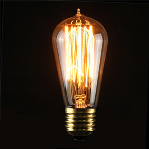 E27 ST58 40W Vintage Antique Edison Style Carbon Filament Clear Glass Bulb 220-240V