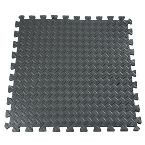 61x61cm EVA Foam Floor Interlocking Tile Mat Show Floor Gym Exercise Playroom Yoga Mat Black