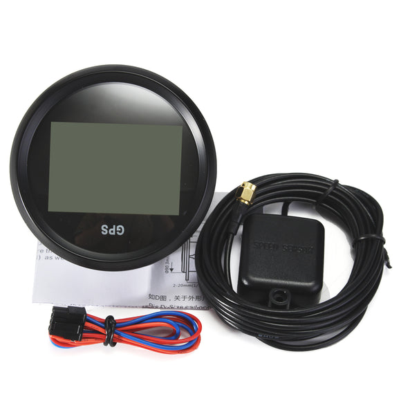 85mm Waterproof GPS Digital Speedometer Odometer Gauge