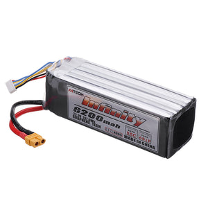 AHTECH Infinity 22.2V 6200mAh 55C 6S Lipo Battery XT60 Plug for Multi Rotor RC Racing Drone