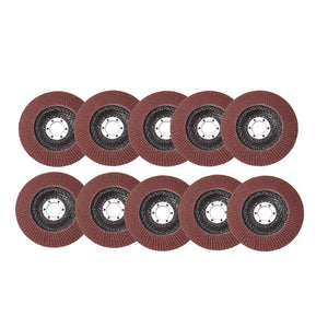 10pcs 125mm 40-120 Grit Sanding Flap Discs Metal Grinding Angle Grinder Wheel