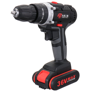 36V 2/5'' 28N.m Electric Power Drills Cordless 2-speed Variable with LI-ION Rechargeable Battery Kit