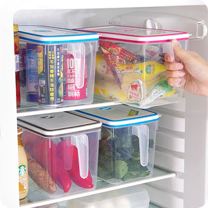 Kitchen Fridge Food Container Box Food Crisper Refrigerator Storage Box with Handle and Date Table