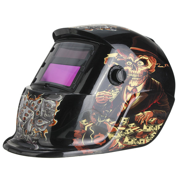 Dice Skeleton Solar Auto Darkening Arc Tig Mig Welding Grinding Helmet Welder Mask