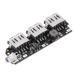 10pcs 5V 2.1A 3 USB Mobile Power Circuit Board  Boost Module For DIY Power Bank Lithium Battery