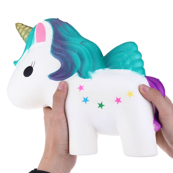 Huge Squishy Unicorn Horse 30CM Giant Humongous Animal Jumbo Slow Rising Collection Soft Toys With Free Gift