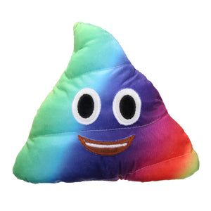 26x26cm Plush Funny Soft Toy Colorful Emoji Emoticon Poop Shape Pillow Home Office Car Cushion