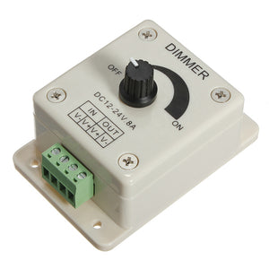 DC 12-24V 8A Adjustable Dimmer Switch Control For Single Color LED Strip