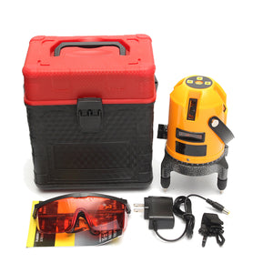 Yellow Automatic Self Leveling 5 Lines 6 Points 4V1H Laser Level Measure