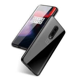 IPAKY Armor Transparent Shockproof PC+Soft TPU Edge Shell Protective Case for Oneplus 7 Pro