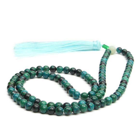 108Pcs 6mm Dark Green Jade Prayer Beads Bracelet Necklace Jewelry