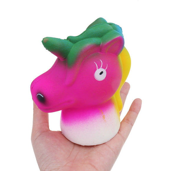 Colorful Unicorn Squishy 11.1*12.2CM Slow Rising Soft Toy Gift Collection