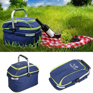 Trackman Camping Hiking 25L Picnic Basket Outdoor Portable Folding Handheld Large Food Storage Bags